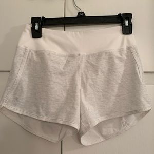 Under Armour white running shorts